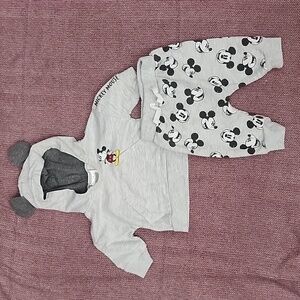 Disney Baby Mickey Mouse Sweatsuit - Size 0-3 months